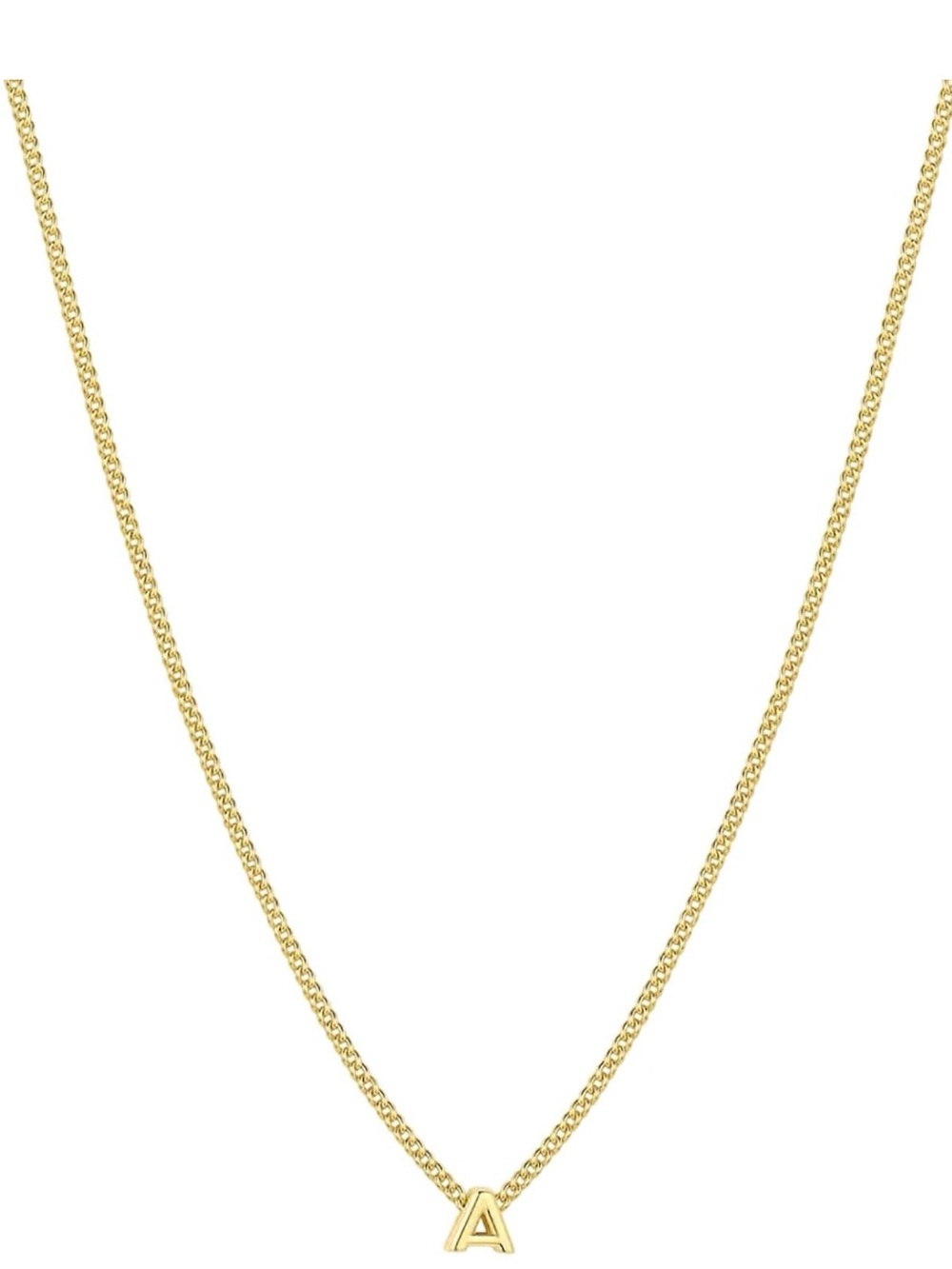 Gorjana Gold Initial A Pendant Necklace - Polished Gold